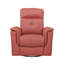 Fauteuil inclinable manuel pivotant Rem, cuir grainé rouge corail-119044019