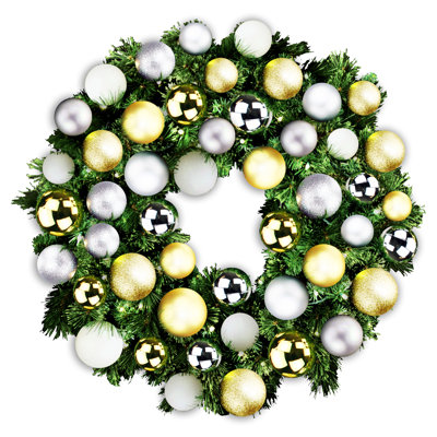 Faux Lighted 48'' Wreath