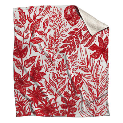 Couvertures d'illustrations botaniques rouges