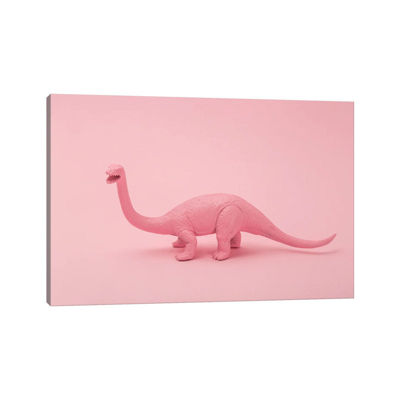 Pink Dino by Pepino De Mar - Wrapped Canvas Print, 66.04 cm H x 45.72 cm W x 1.91 cm D