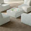 Canapé modulaire avec repose-pieds, crème