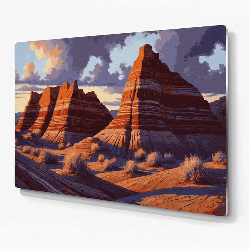 Art mural en métal brun du sud-ouest, Badlands 97