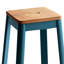 Tabouret de bar sans accoudoirs avec support à barre transversale