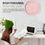  Horloge murale 12 pouces moderne et minimaliste ronde en plastique à cadran rose avec chiffres arabes audacieux Mouvement à pas analogique Horloge facile à lire pour le salon Cuisine Bureau Chambre à coucher-2112588345