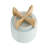 Rainbow Motif Outdoor Planters on Wood Stands for Indoor Home Decor - Modern Ceramic Flower Pots for Living Room or Patio - Set of 2, 11", 7" Green & Tan-94320080-94320078