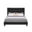 Lit capitonné contemporain avec tête de lit ajustable, en similicuir noir, format King-91956935-91956937