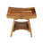 Ecodecors Serenity 18" Teak Shower Bench With Storage Shelf, Waterproof & Non-slip Feet, Fully Assembled Shower Seat