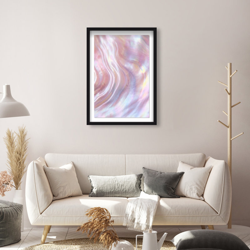 Iridescent Wave Framed Graphic Art, 16.5"H x 11.5"W, Black Shadowbox