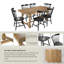 Table de salle à manger à tréteaux Sterling 67W Squire-105299792-105299793