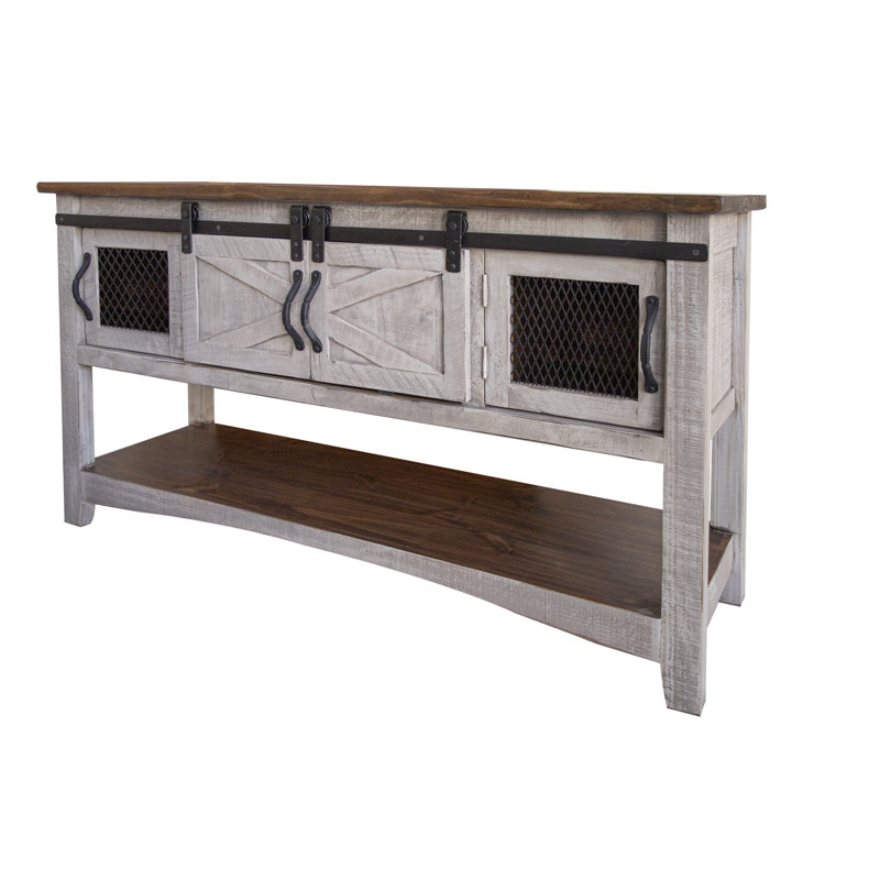 Pueblo Gray Sofa Table 4 Doors