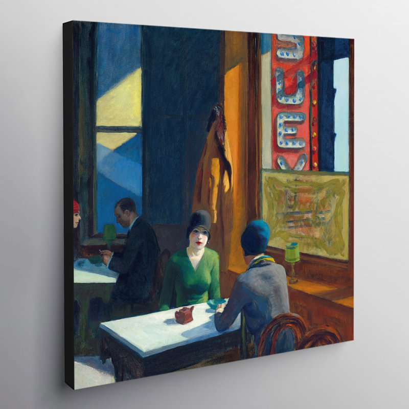 Chop Suey by Edward Hopper - Wrapped Canvas Painting, 97cm H x 97cm W x 4cm D