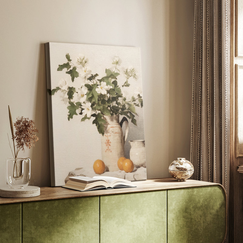 Impression florale rétro - galerie Cavas sur mesure