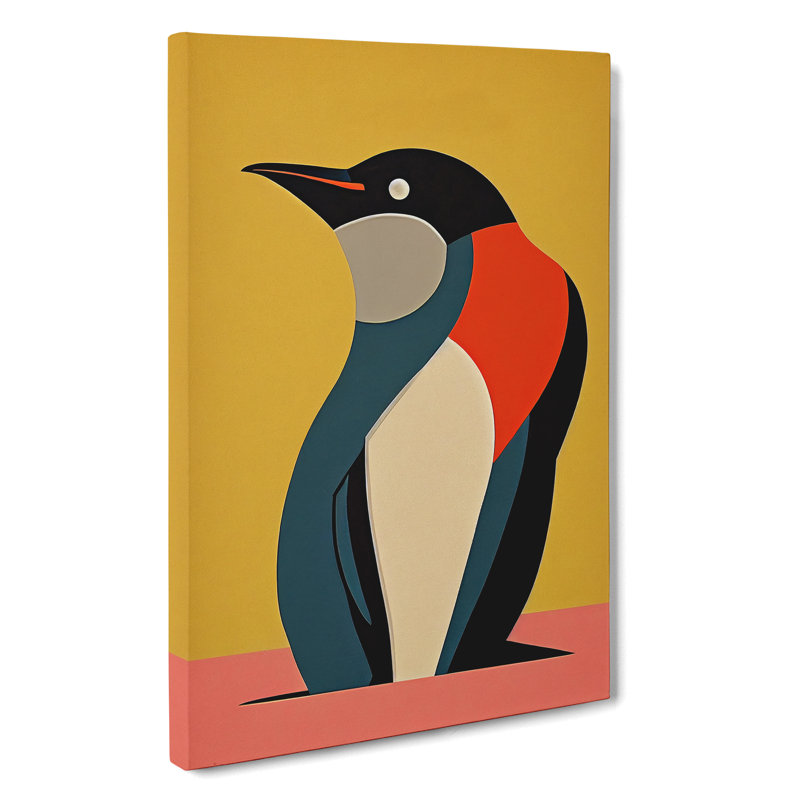 Penguin Abstract No.3 - Wall Art, Wrapped Canvas, 50cm H x 35cm W, No Matte