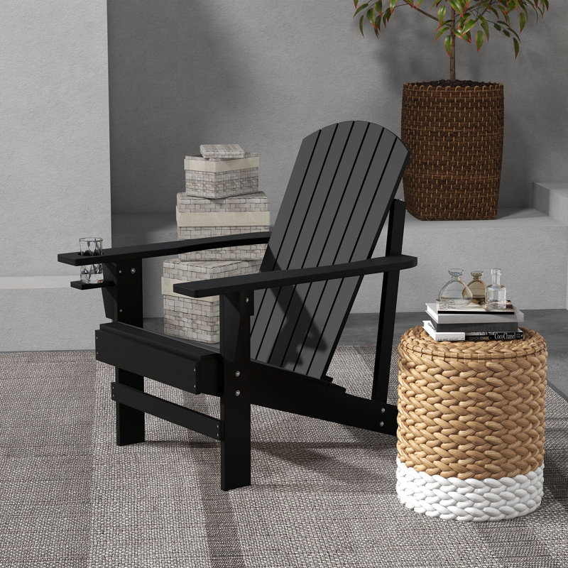 Fauteuil Adirondack Outsunny, Noir