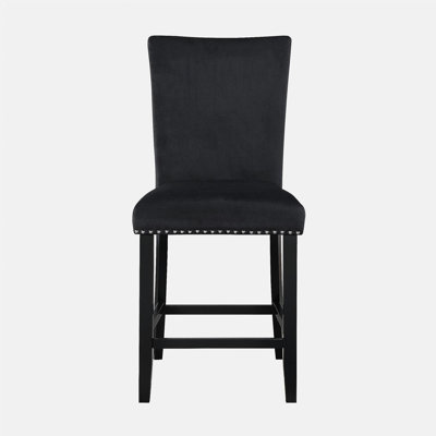 MIKHA black bar stool set (2 pieces)