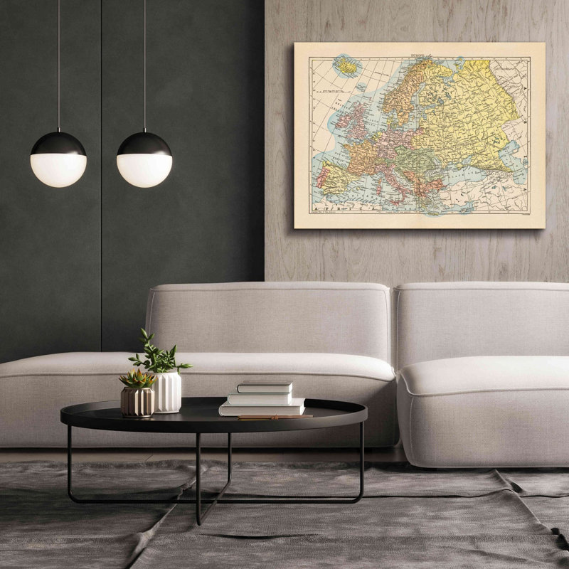 Epic Graffiti «Map of Europe» par Wild Apple Portfo Map of Europe par Wild Apple Portfolio - reproduction d'art sur toile tendue