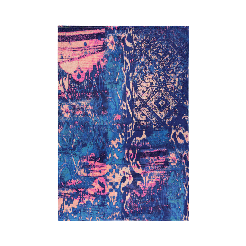 Livia Multicolor Wool Knitted Reversible Throw Blanket