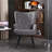 25.5'' Wide Modern Wingback Chair Velvet Upholstered Tufted Armchair with Metal Legs-1986239116
