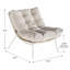 Chaise longue d'extérieur en osier moderne avec coussins, chaise de patio pour la cour, le porche et le balcon (ensemble de 2)