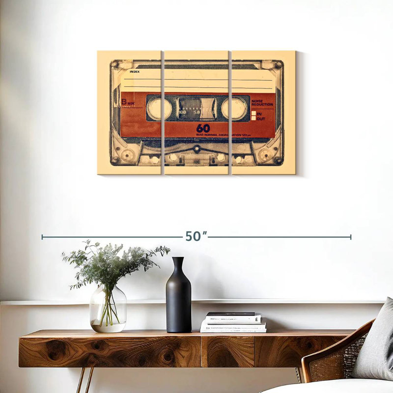 Abarca Retro Compact Cassette, 20" H x 33" W