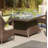 Lepley Square Aluminum Propane Fire Pit Table with Lid