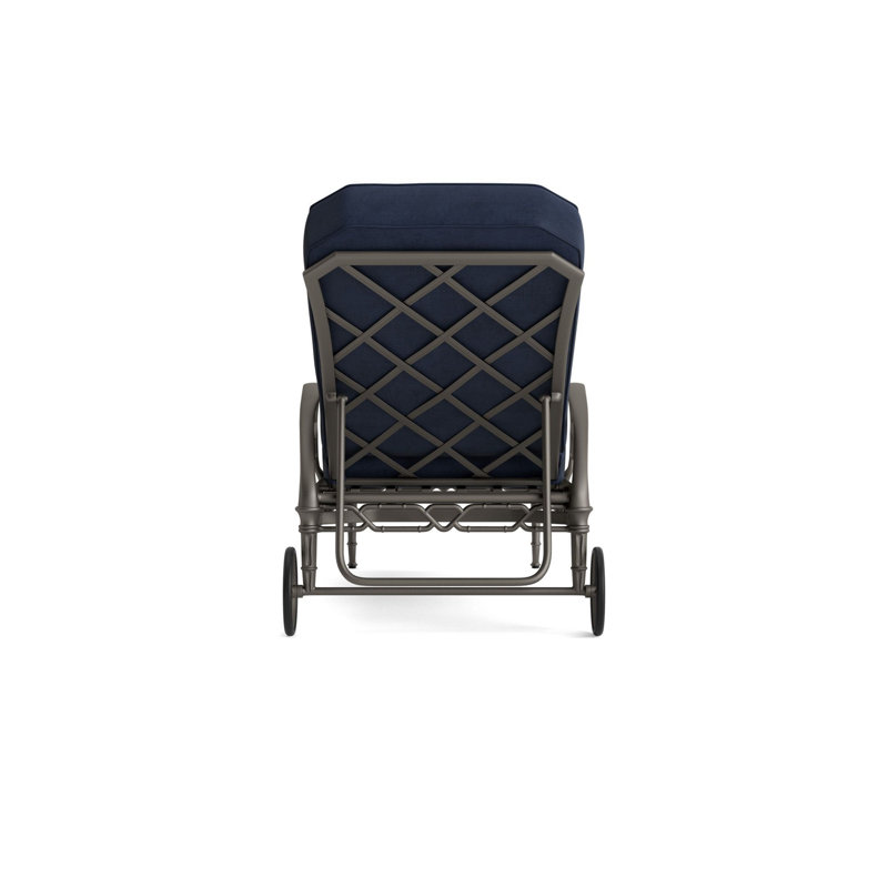 Calcutta Outdoor Chaise Lounge, Mica, Fusion Neptune
