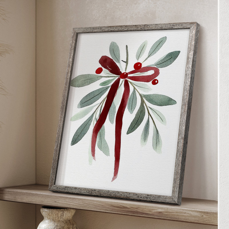 «Christmas Holiday Art XX», reproduction encadrée - bois massif, H 21 po x l 17 po