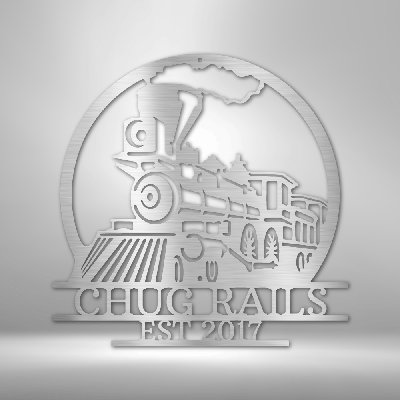 Personalized Old Fashion Train Monogram Steel Sign Steel Art Wall Metal Decor