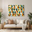 Art mural hawaïen, ananas et métal brun-1531804323