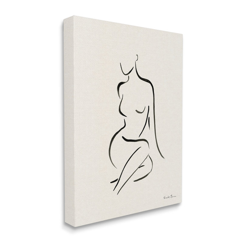 Minimal Nude Outline par Farida Zaman, H 40 po x l 30 po x P 1,5 po