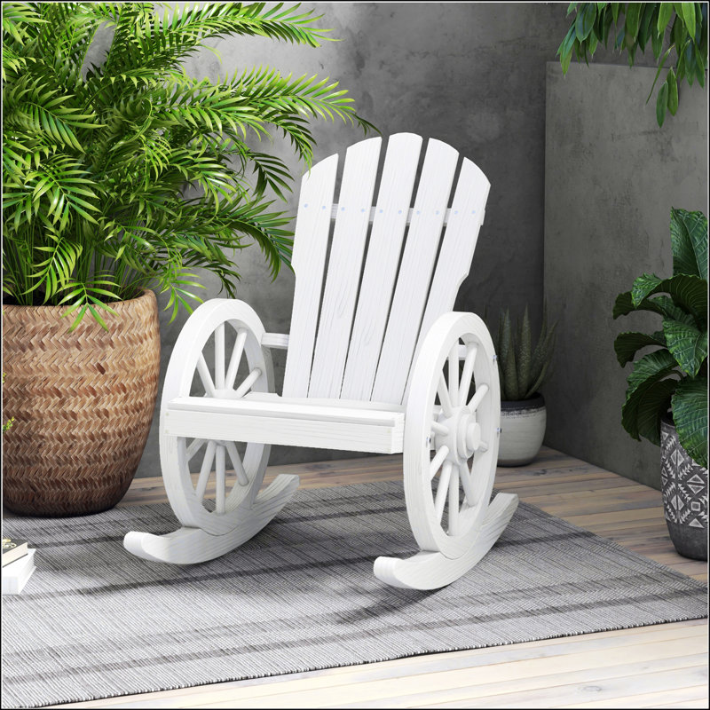 Chaise berçante en bois