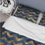 Ensemble de housse de couette Blue Gold Chevron Harmony IV - Glam-109147497