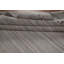 Tapis oriental gris argenté rayé en soie Gabbeh 9 x 12