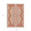 Tapis intérieur / extérieur lavable 8 pi x 10 pi saumon et ivoire