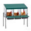 Boîtes de nidification pour poulets, boîtes de nidification de poulet à 3 trous avec pattes, boîte de ponte avec couvercle, pour poulailler extérieur, vert