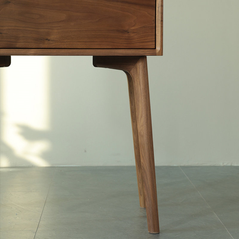 Coiffeuse en bois massif rétro, Noyer