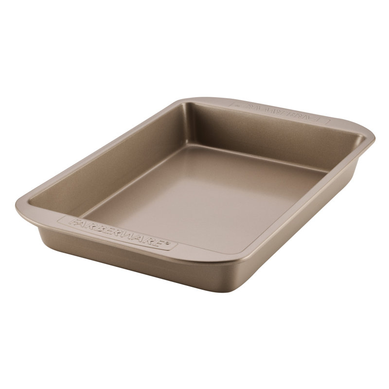 Farberware Bakeware Nonstick Rectangular Cake Pan, 9-Inch X 13-Inch, Mocha