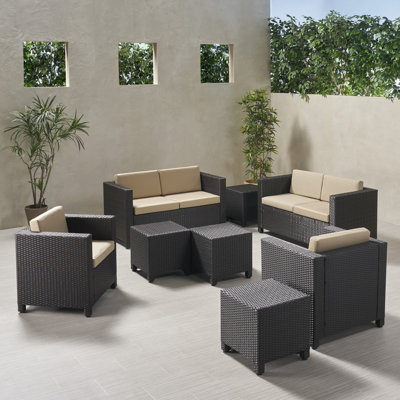 Rivera 6 - Person Patio Conversation Sets with Cushions