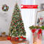 The Holiday Aisle® 7.5 Ft Artificial Christmas Tree Hinged With 560 Warm Led Lights & 267 Red Berries-2027985240