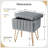 Modern Vanity Stool Chair With 4 Metal Legs And Storage, Multiuse Foot Rest For Makeup Room Bedroom-46305012