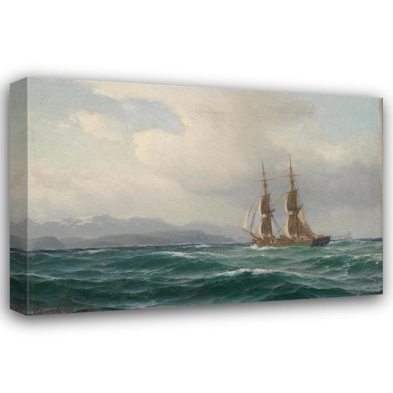 "Peinture maritime" par Carl Emil Baagøe - Art sur toile tendue avec châssis, H 18 po x l 14 po