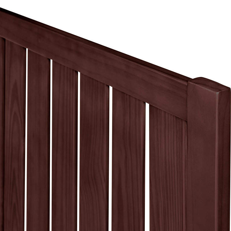 Graham Wooden Platform Bed with Slatted Headboard, King, Espresso