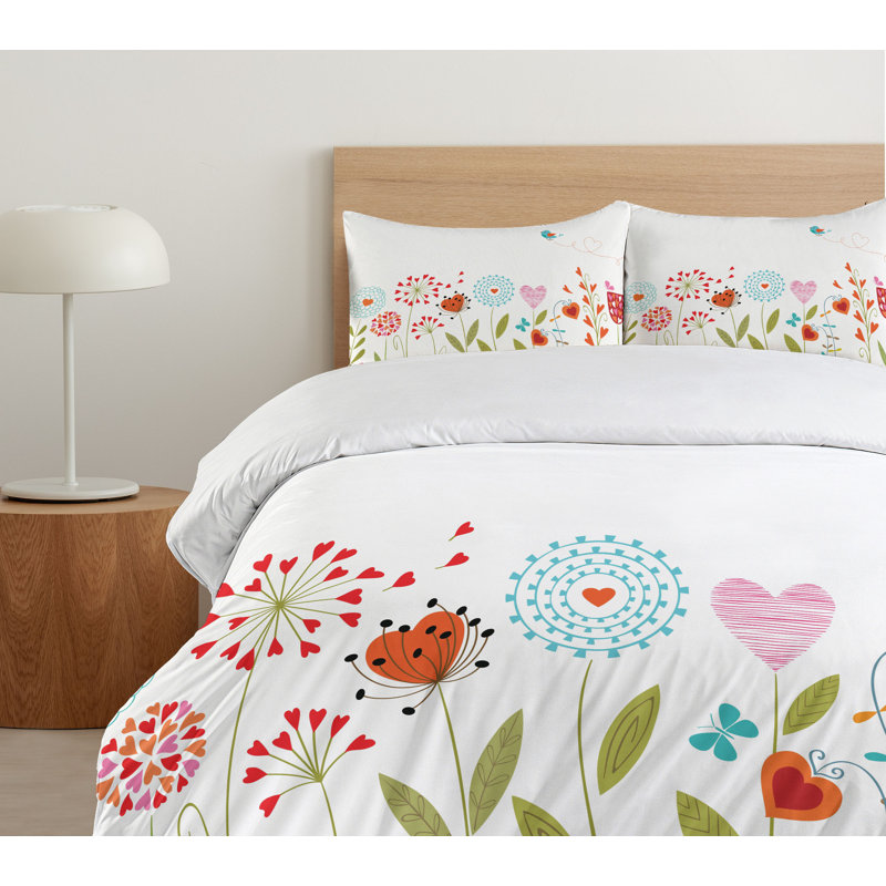 Cottage Americana Polyester Floral Duvet Cover