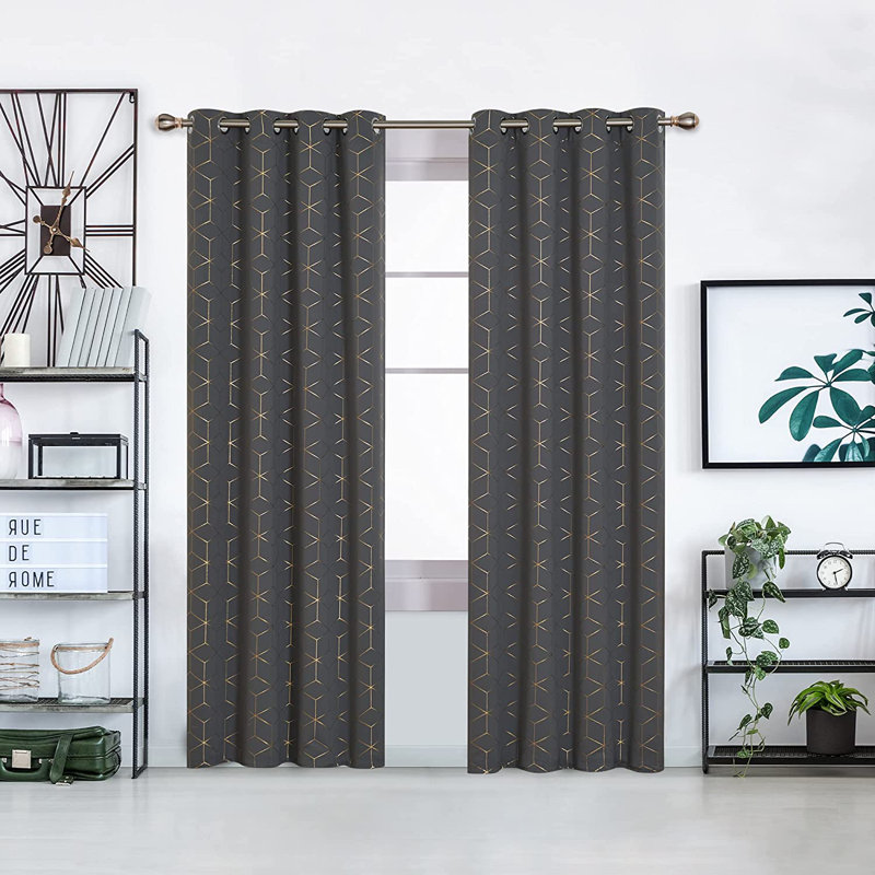 Malone Room Darkening Thermal Curtain, Light Grey, Width 132 x Drop 229cm