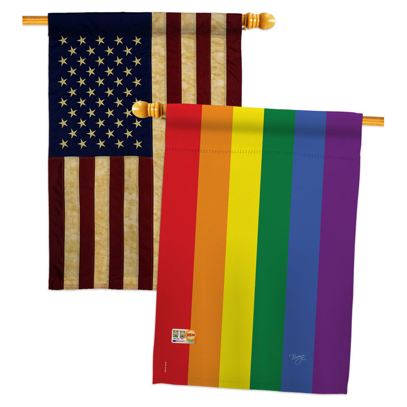 Drapeau de maison en polyester à 2 côtés 40 x 28 po