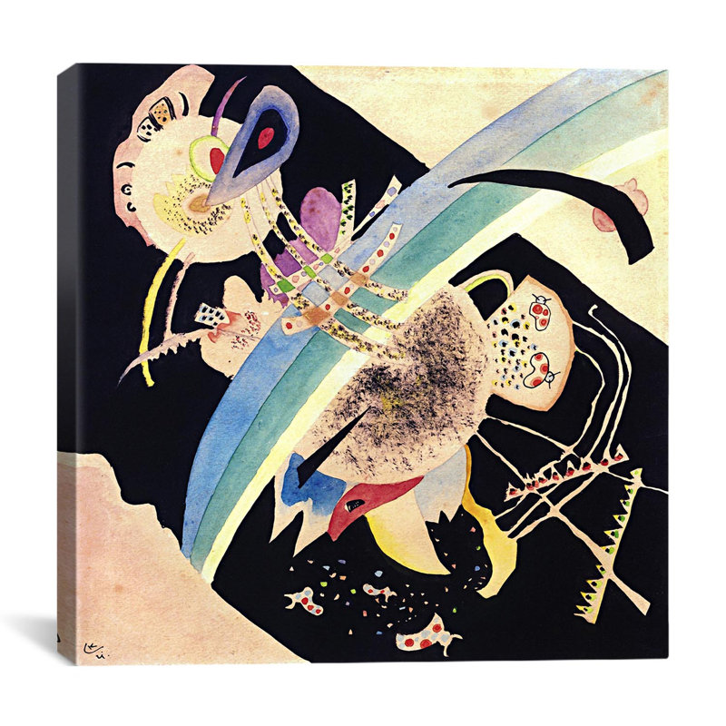 "Study for Circles on Black" par Wassily Kandinsky, reproduction d'art sur toile tendue, H 18 po x l 18 po x P 1,5 po