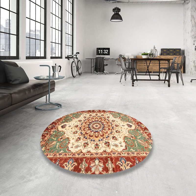 Abstract Indoor Rug, Round 6'