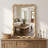 20"x30" Wavy Rectangle Solid Wood Frame Decorative Mirror-1160501667