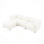 Canapé modulaire, élégant canapé en chenille avec siège de rangement et repose-pieds, dossier cylindrique en forme de L à 3 places et accoudoirs, canapé contemporain en tissu 3 places avec compartiment de rangement caché-1095287252