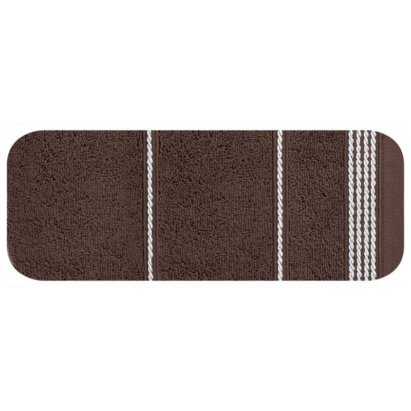 Homeira Midweight Jacquard Hand Towel, Brown